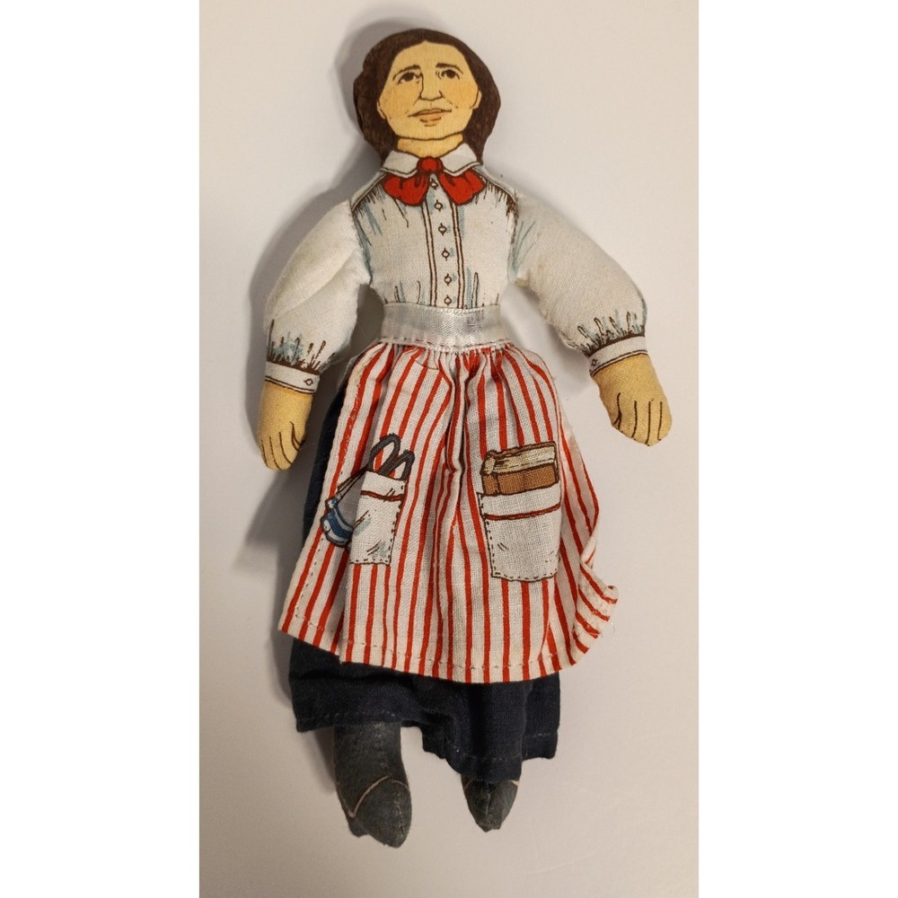 Hallmark 1979 Famous American Clara Barton Red Cross Founder Cloth Doll Toy 6"